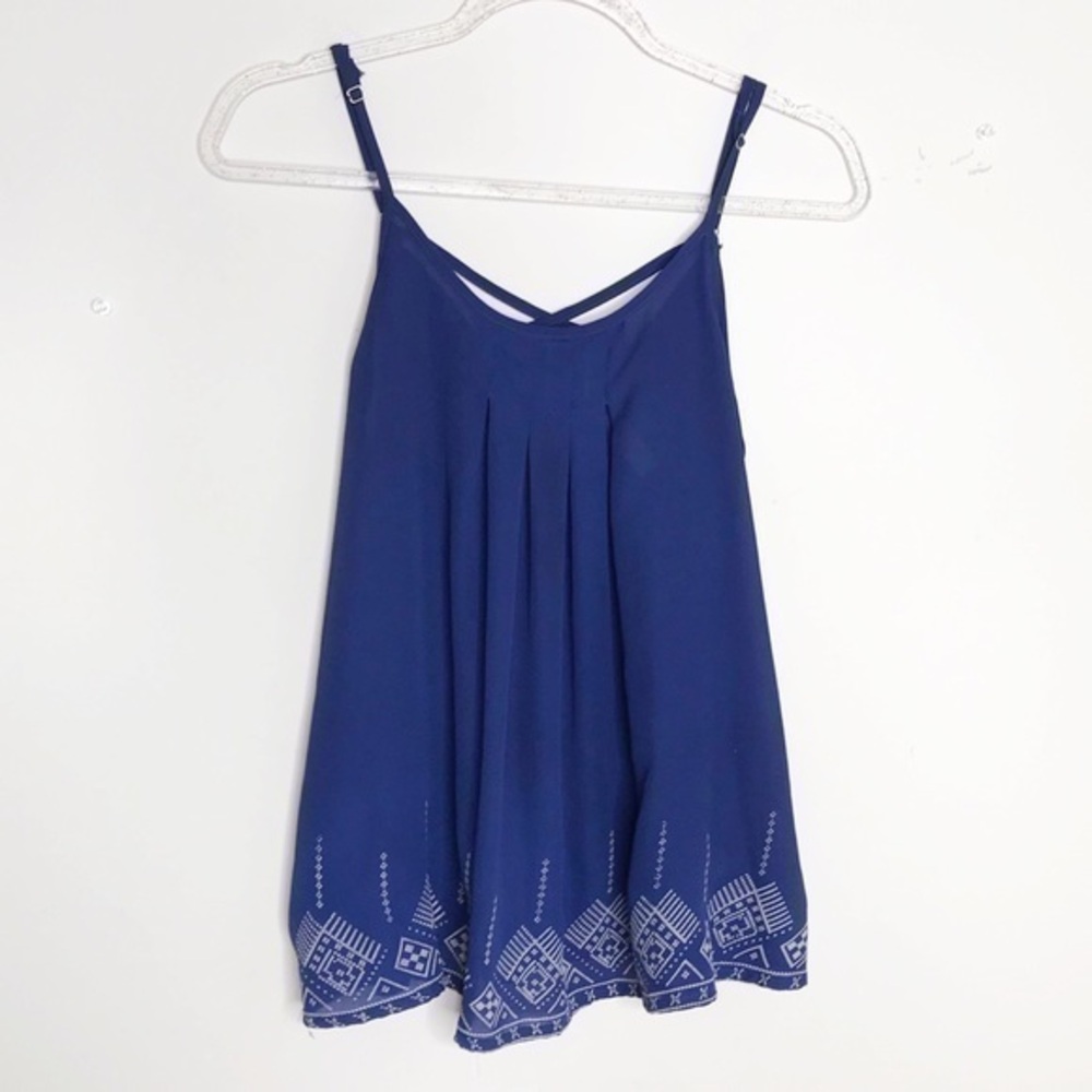 Camisole style blue top